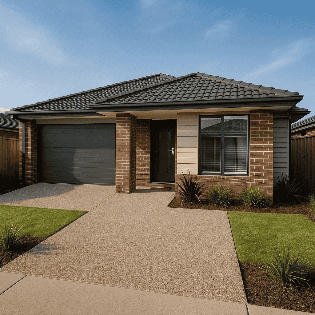 Exposed aggregate driveway project in Adelaide