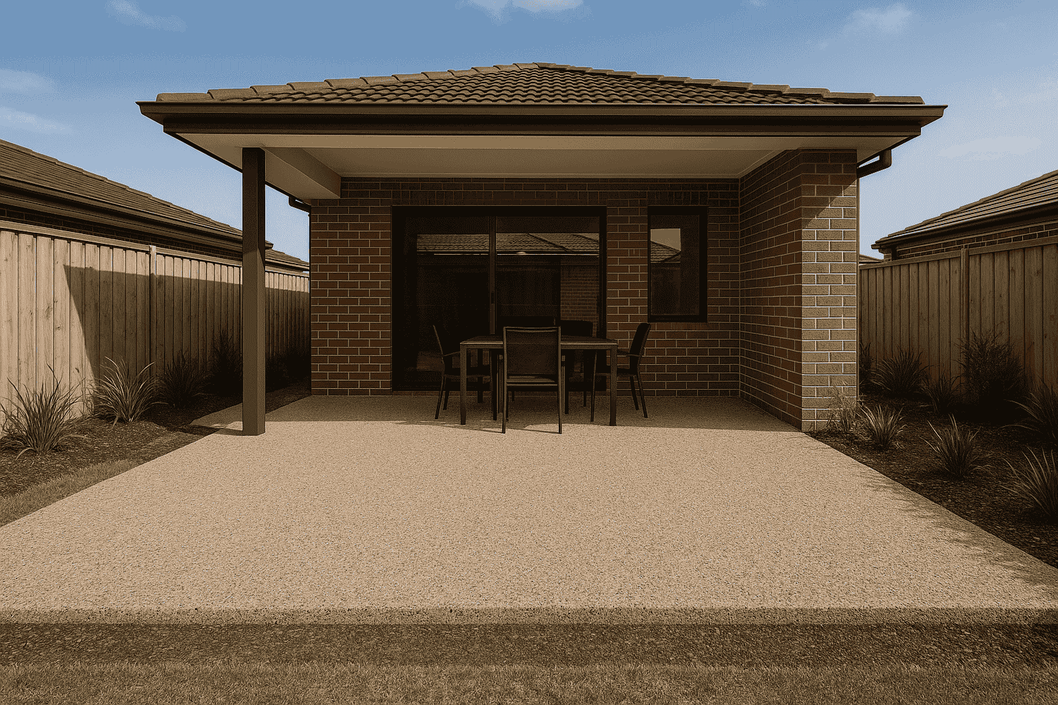 Patio and outdoor area exposed aggregate Adelaide